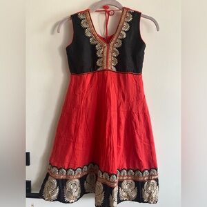 Elegant Black and Red Halter Sundress for Cocktail Events